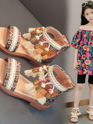 Summer Ethnic Style Retro Children's Roman Sandals